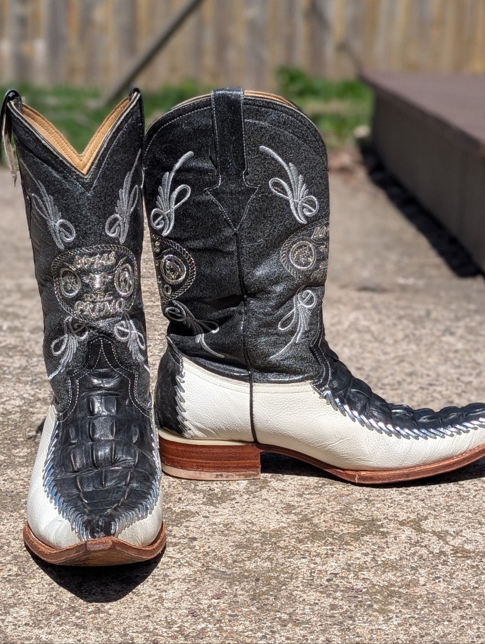 Botas Del Primo Rare Men's Leather Caiman Cowboy Boots Mexico 29 US 11/11.5 - Picture 2 of 16